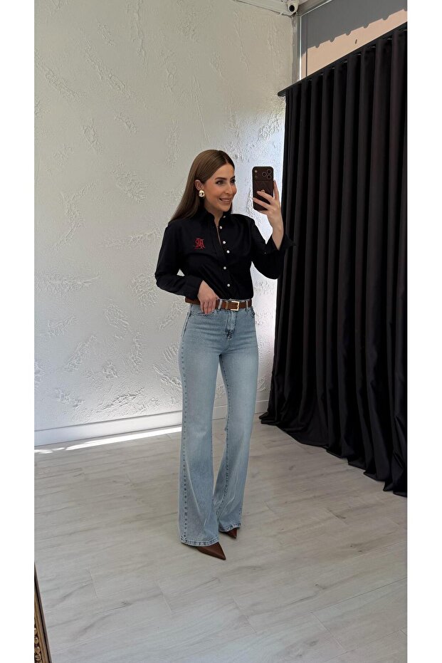 Kimasso Mavi İspanyol Paça Jean - 3