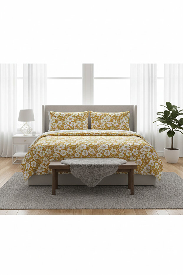 طقم بيكيه مزدوج مطبوع منقوش حديث 200x230 سم ملون