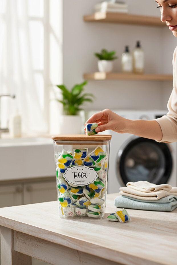 Premium Series Tablet Kavanozu 2000ML - 4