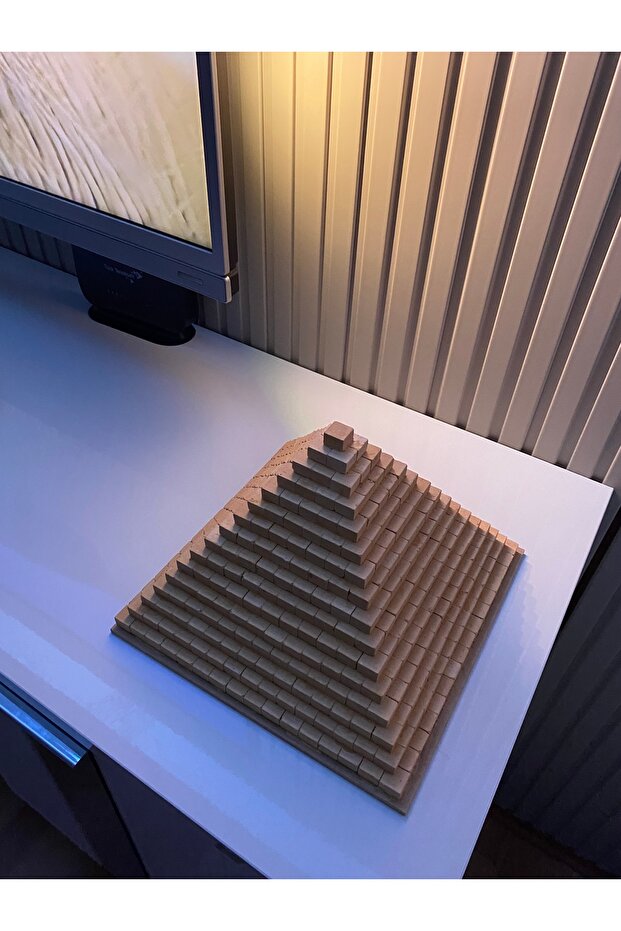 Minyatür Piramit İnşaat Seti | El Yapımı Maket & Dekoratif & Mini sarı tuğlalar - 5