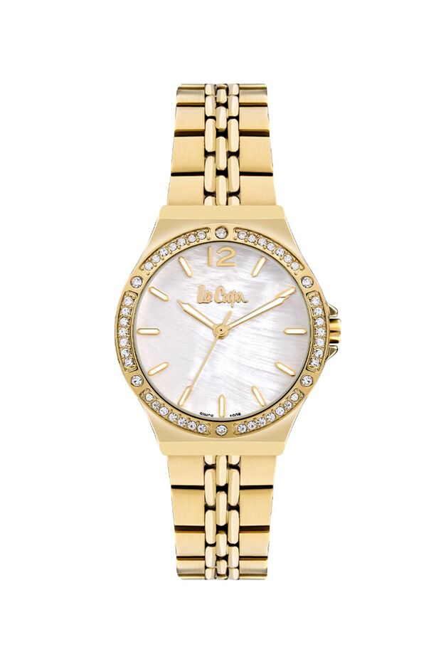 Lee Cooper Women's 2035 Movement Watch, Analog Display and Metal Strap - LC07969.120, Silver