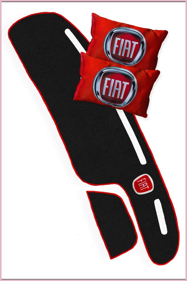 Fiat Tipo Tempra Torpedo Protection Carpet | Fiat Car Red Satin Travel Neck Pillow Set of 2