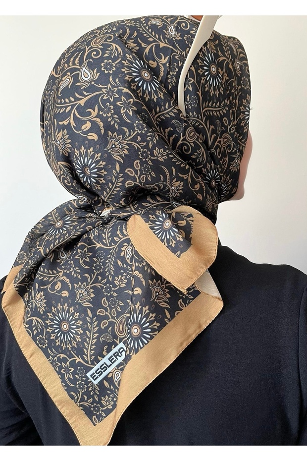 وشاح ناعم بنمط قصر بني - 1