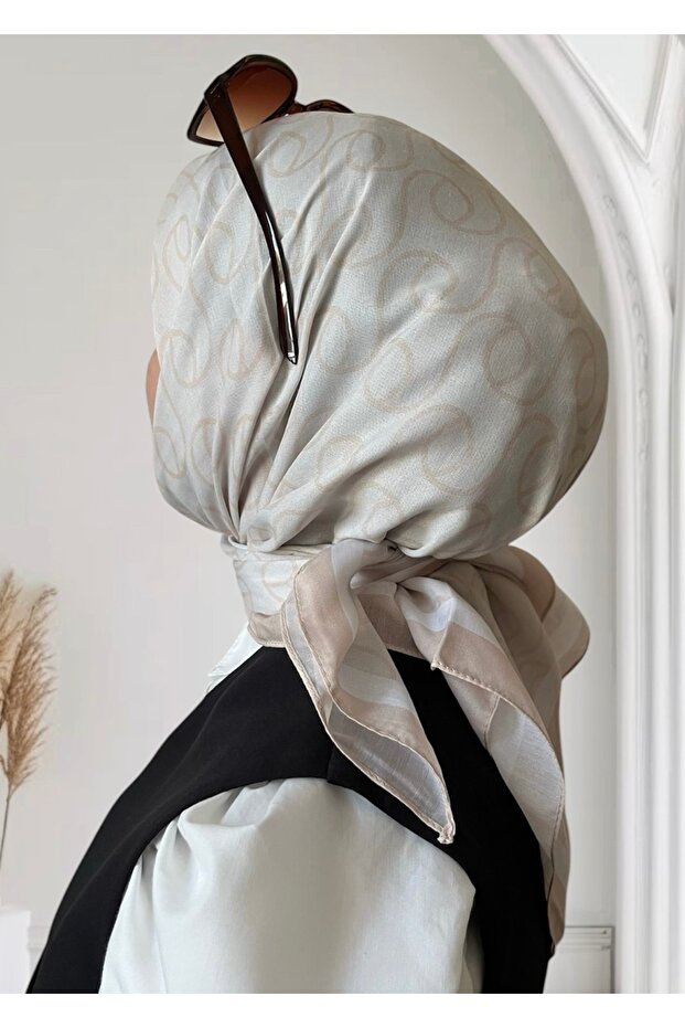 Spiral Patterned Stone Soft Scarf - 1