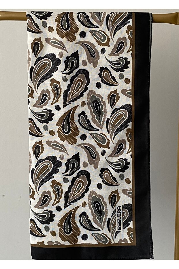 وشاح من القطن الأسود الناعم - 5