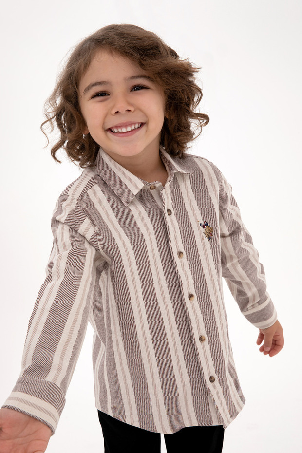 Erkek Çocuk Camel Uzun Kollu Gömlek 50316660-VR233 - 3