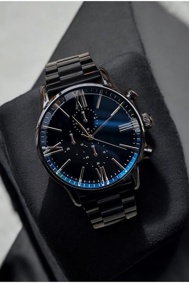 Special Black Color Box Stainless Ipc Plated Luxury Sport Metal Men's Wristwatch