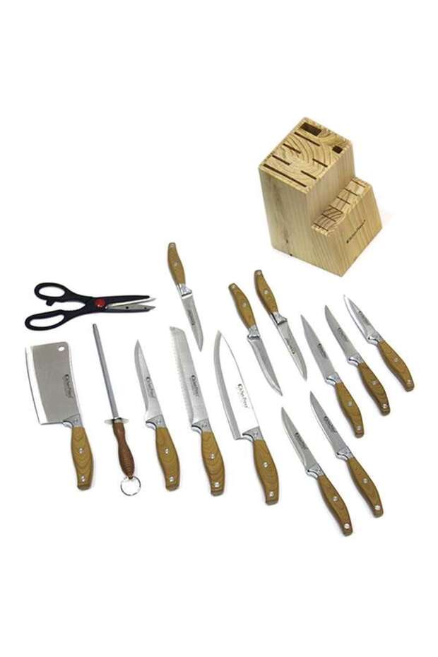 مجموعة سكاكين المطبخ المكونة من 15 قطعة - 3