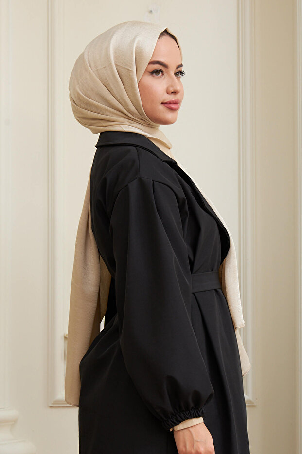 Janjan Çift Taraflı Şal Ekru - 5