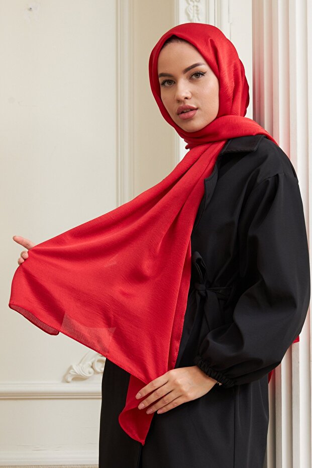 Janjan Çift Taraflı Şal Kırmızı - 2