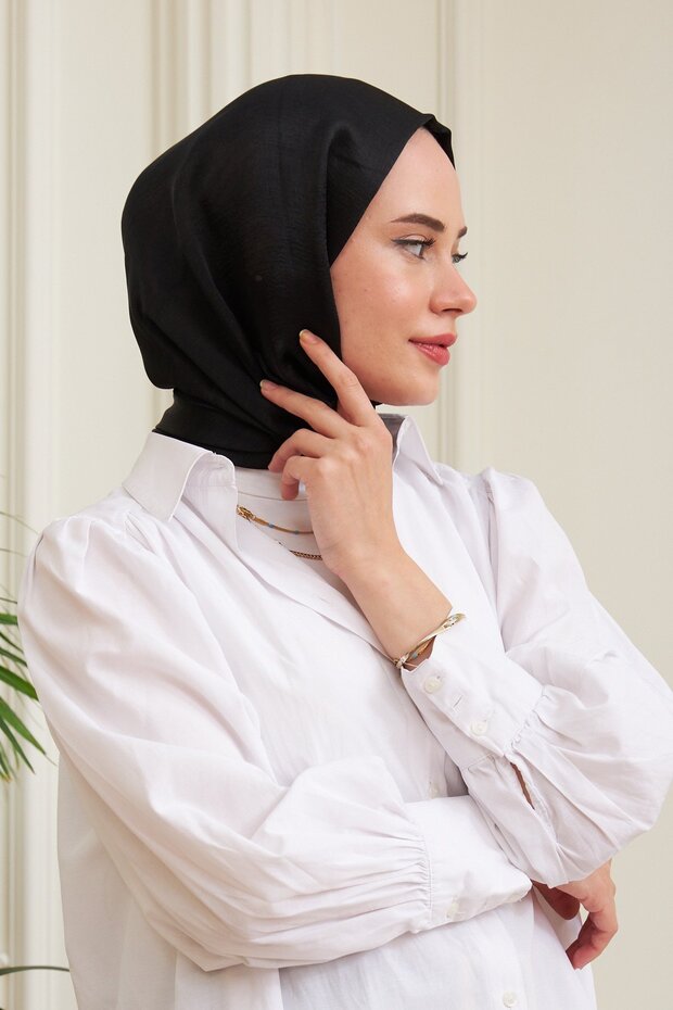 Janjan Çift Taraflı Şal Siyah - 2