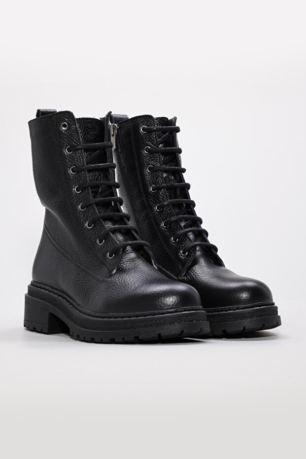 Hakiki Deri Kadın Kalın Taban Bot 257SZA621 - 4