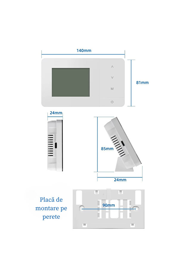 ® Termostat inteligent WiFi EcoTherm – Control vocal, programabil, eficient energetic - 5