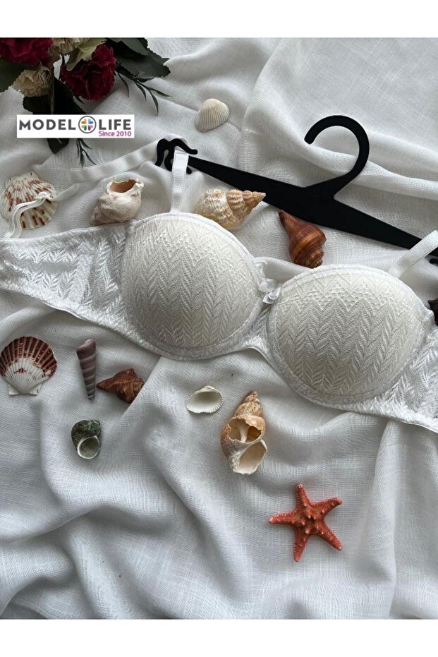 حمالة صدر مزدوجة الأربطة بدون تفاصيل داخلية مبطنة - 4