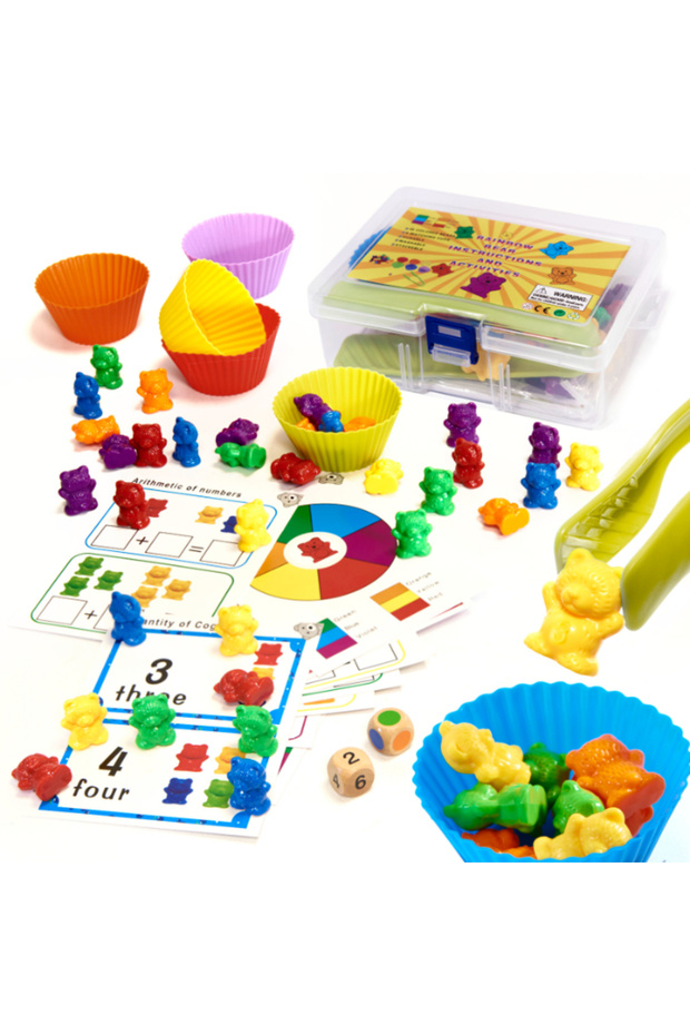 Educational bear set, Plastic, 3 years+, Multicolor - 1