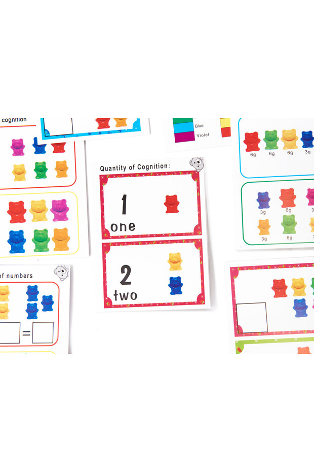 Educational bear set, Plastic, 3 years+, Multicolor - 4