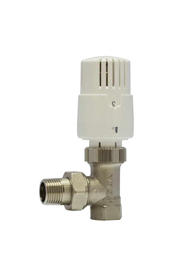 10 Adet ECA TRV4 Termostatik Köşe Radyatör Valfi Petek Vanası 602120755 - 1