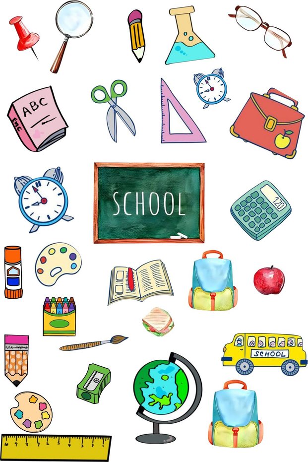 School Themed Sticker Set/Bullet for Journal, Travel, Laptop, Scrapbook, Agenda, Notebook