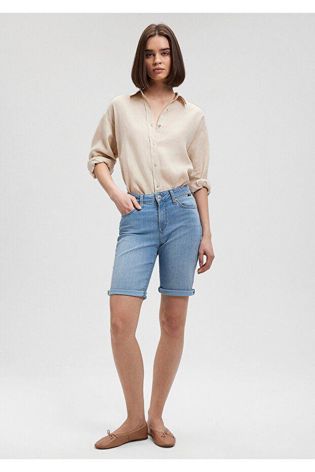 Alexis Casual Açık Mavi Jean Şort 1441587067 - 1