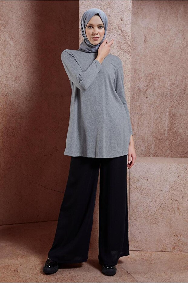 BİSİKLET YAKA TESETTÜR TUNİK 44788 - 2