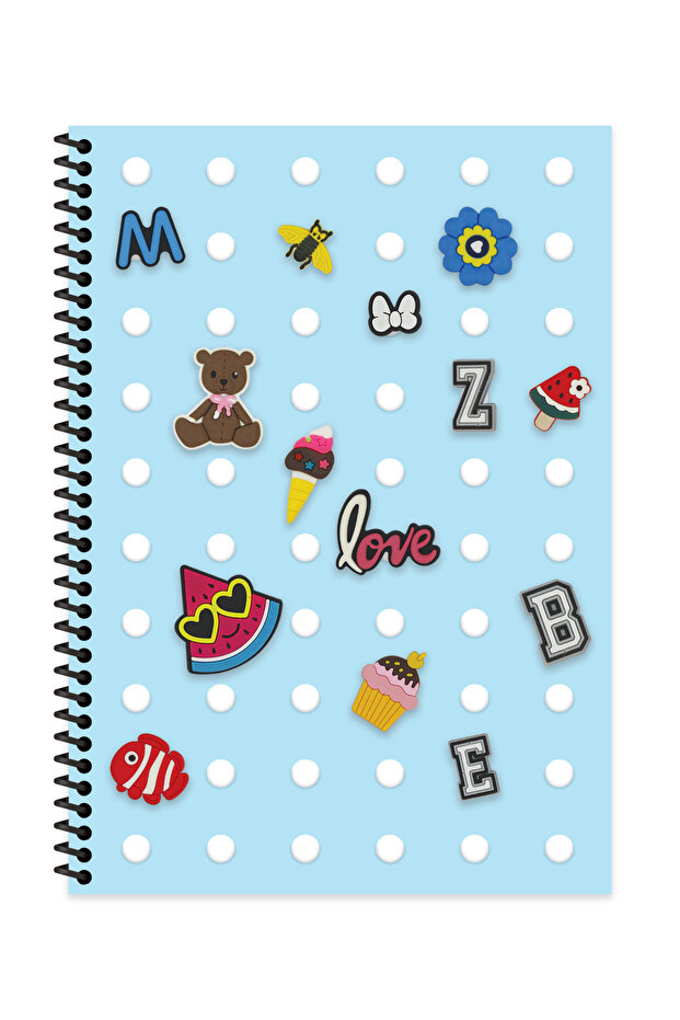 A4 80 Yp. Striped Pp Cover Spiral Notebook Elementary Notebook