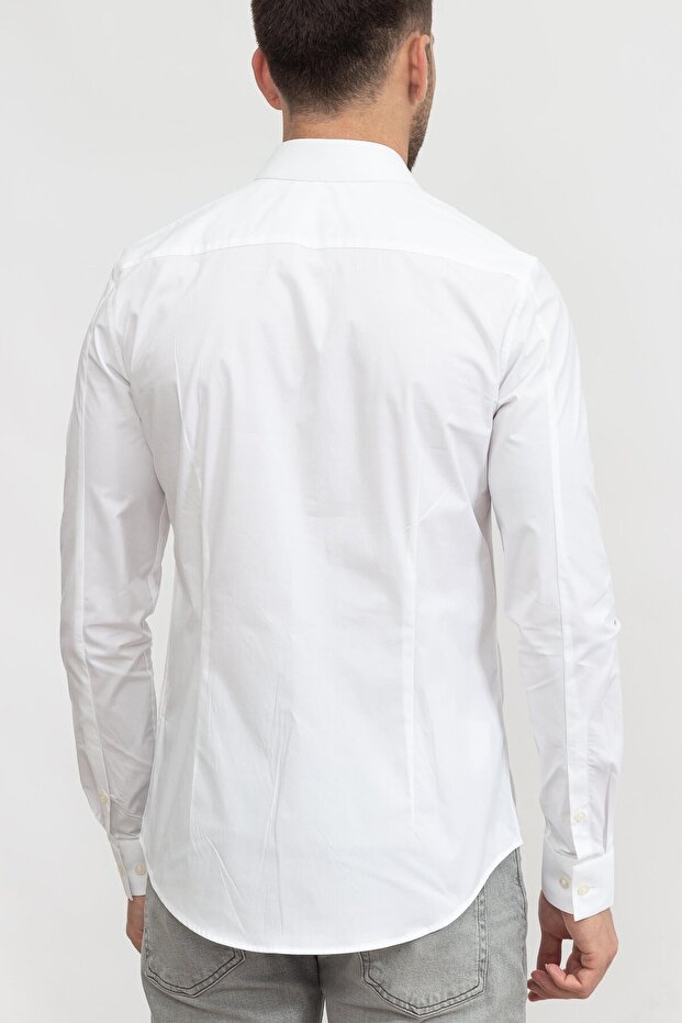 Chest Logo Slim Stretch Erkek Gömlek - 3