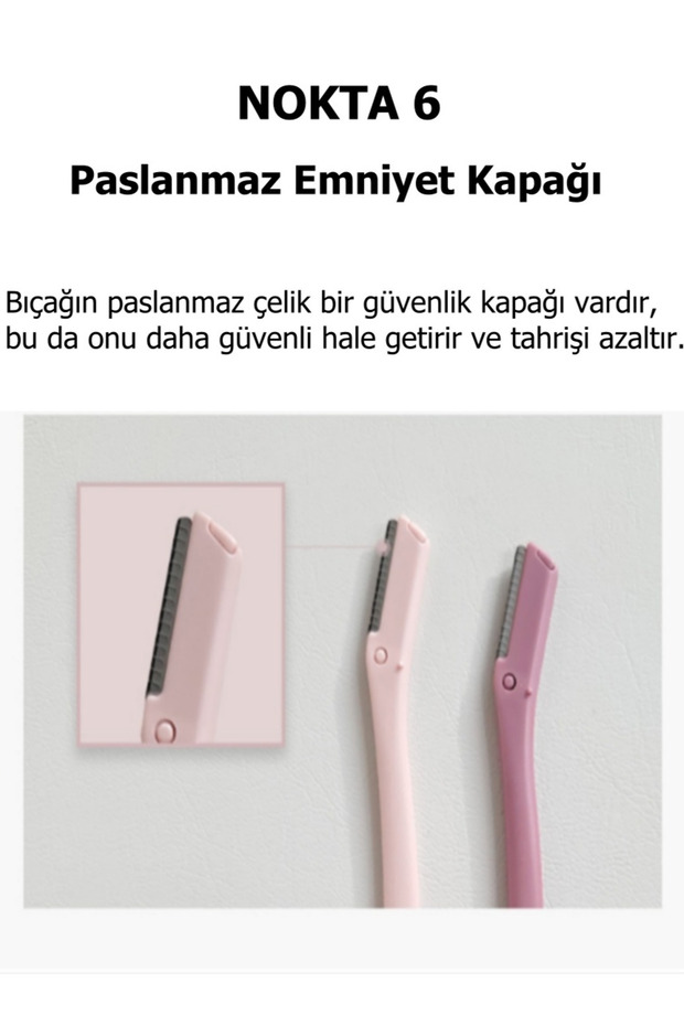 Kaş Alma Tek Katlama Jilet Pembe Renk 2'li Set - 7