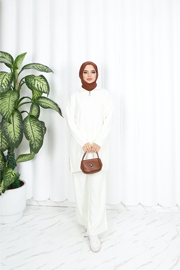 Nisum Kneck Zippered Pants Strick Suit