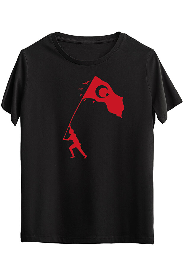 Cotton Pack Black May Printed October 29 Youth Flag 19 T-Shirts with 0 Neck Short Sleeves