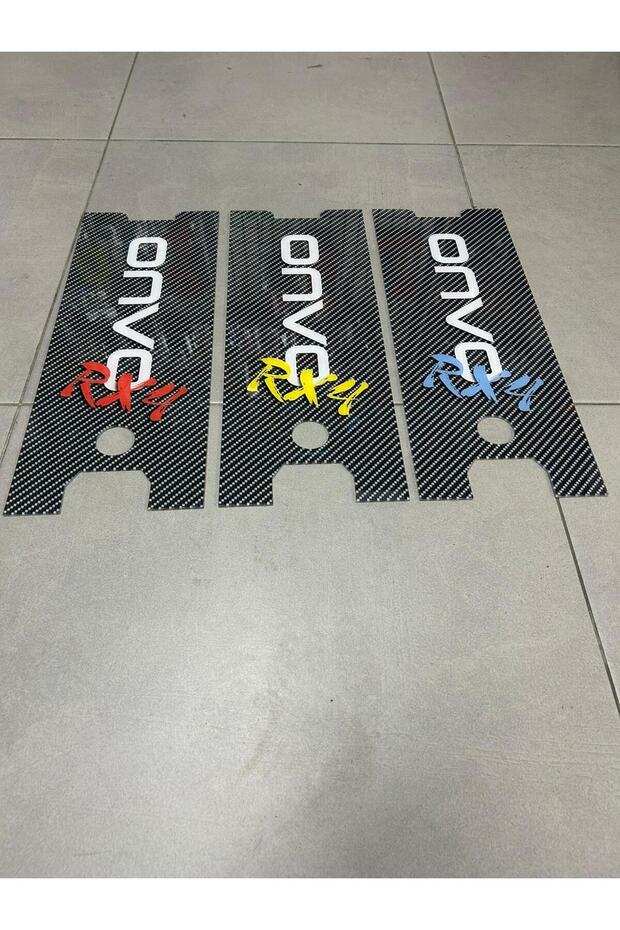 ONVO RX4 Scooter Deck Plexi - Lüks Parlak Kaplama & Leke Tutmaz Zemin Kırmızı - 6