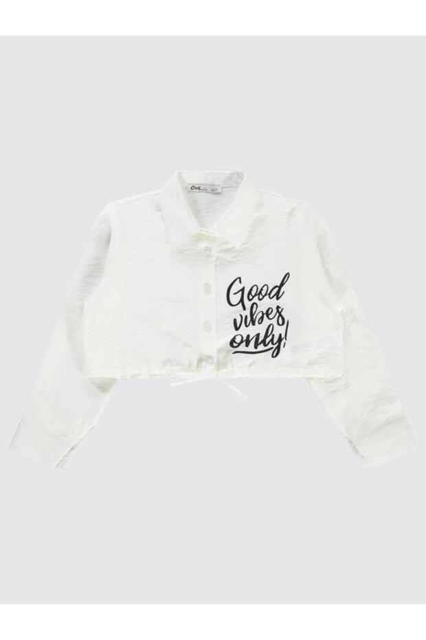 Good Vibes Only Printed 10-13 Years Old Shirt - White 11-12 Years Old
