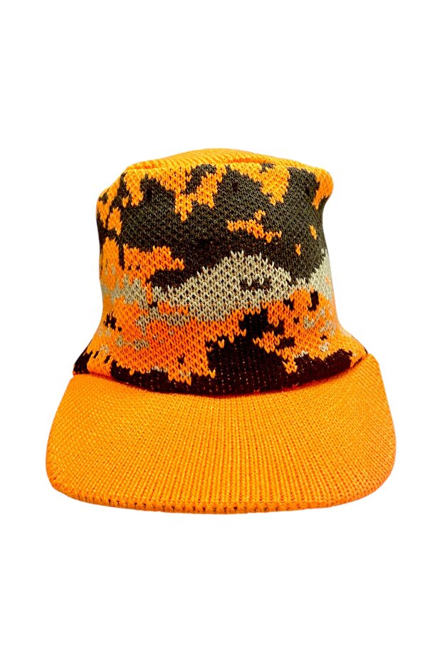 Şapka Örme Turuncu Kamuflaj - 3