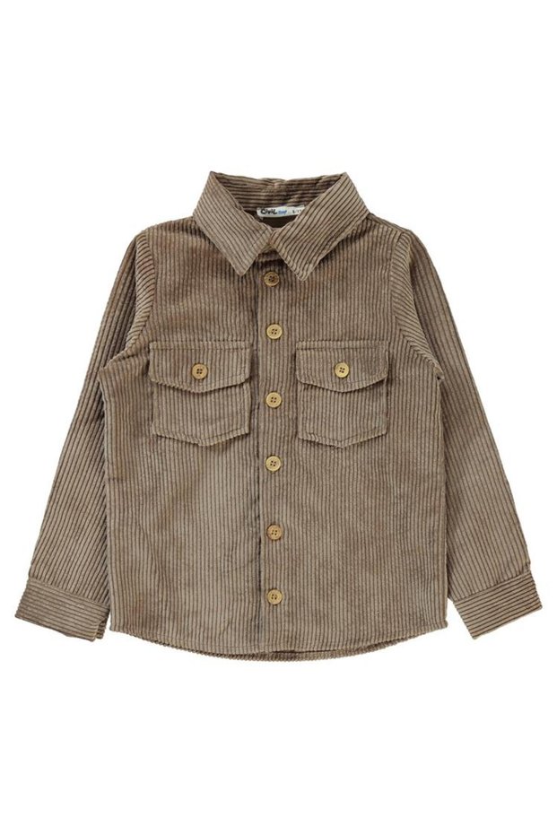 Double Pocket Shirt for 10-13 Years Old - Brown