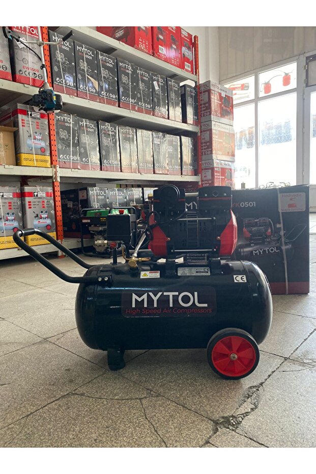 mytol 1,5 Hp Sessiz Yüksek Hızlı Yağsız Hava Kompresörü Ve HAVA HORTUMU+HAVA TABANCASI HEDİYELİ - 1