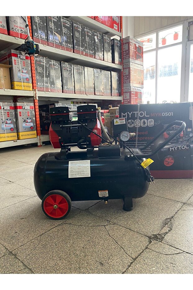 mytol 1,5 Hp Sessiz Yüksek Hızlı Yağsız Hava Kompresörü Ve HAVA HORTUMU+HAVA TABANCASI HEDİYELİ - 2