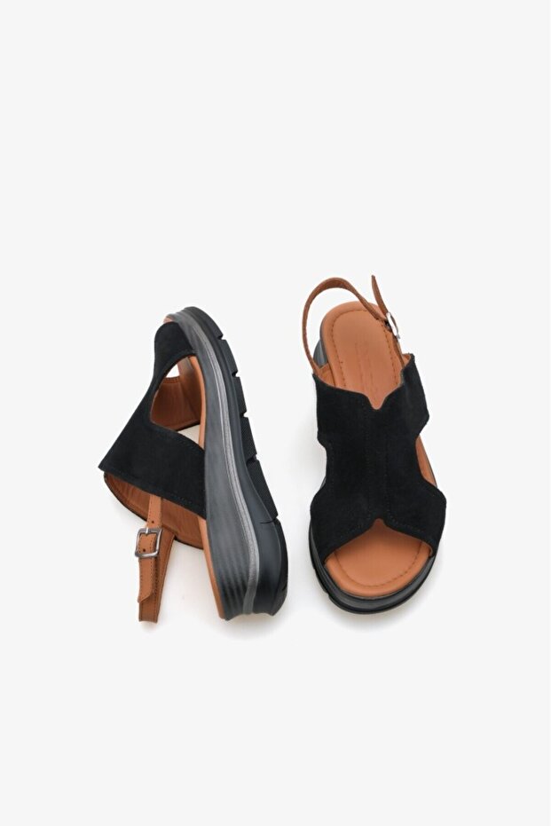 Ursula İnna Women's Genuine Leather Wedge Sandals