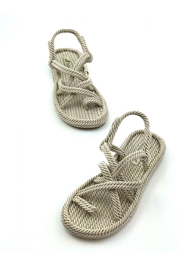 Derta Kadın Hasır Sandalet - 1