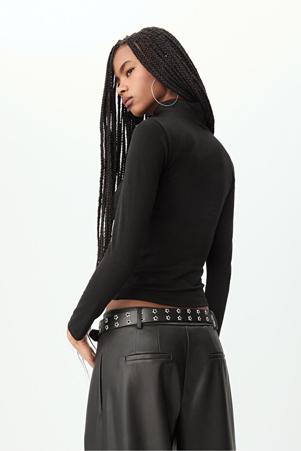 Çift Fermuarlı Hırka - 5