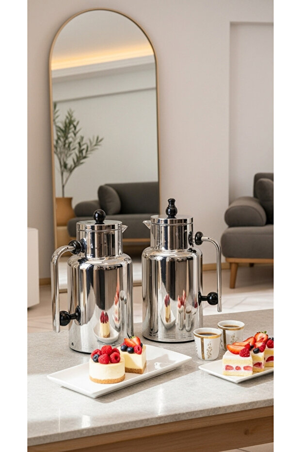 طقم ترامس شاي وقهوة . - 3