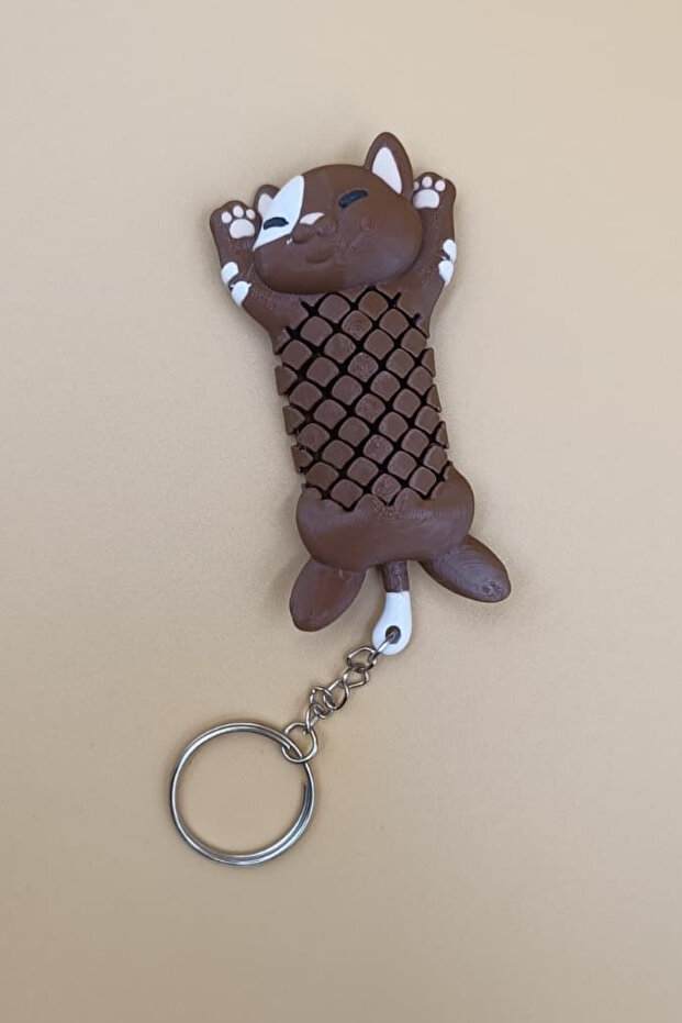 Cat Movable Keychain Bag Ornament Charm