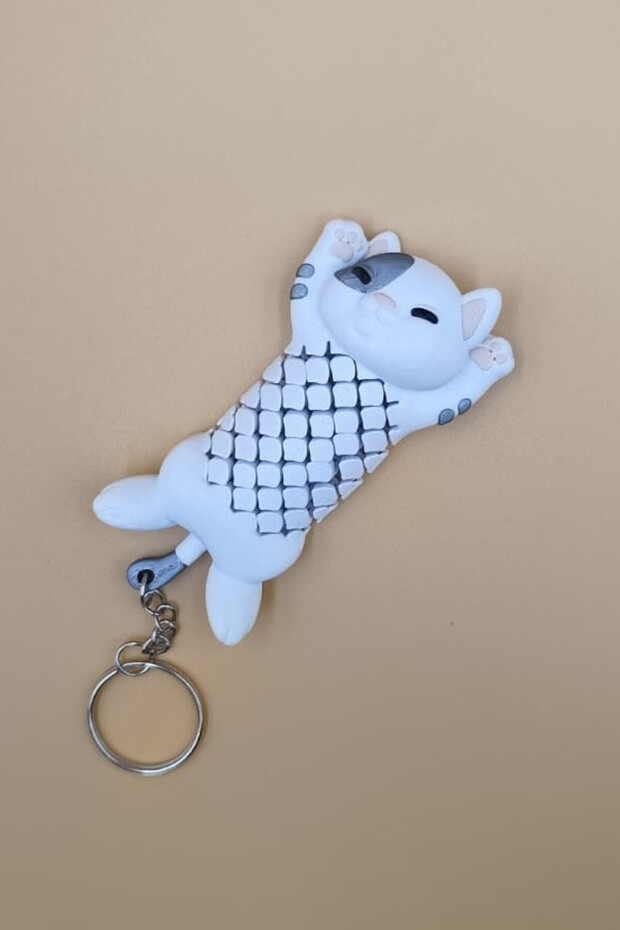 Cat Movable Keychain Bag Ornament Charm