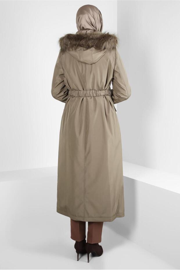 KAPÜŞONU KÜRKLÜ PARKA 90370 - 3