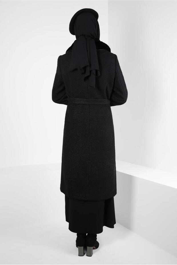 YAKA DETAYLI KUŞAKLI KABAN 90446 - 3