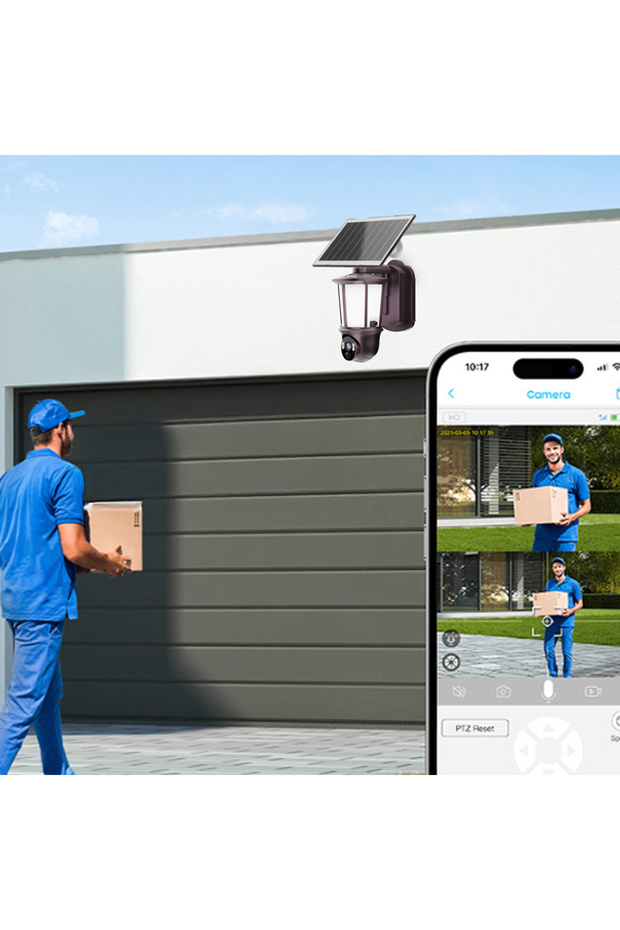 كاميرا مراقبة منزلية TRM-CMR29 بنية اللون مزودة بإضاءة - 4