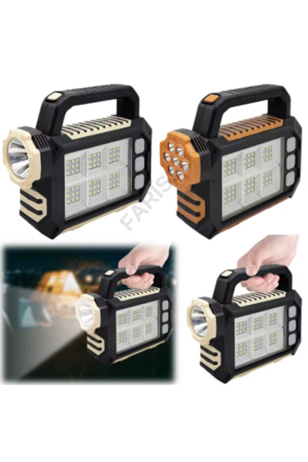 Usb Çıkış Ultra Güçlü Ledli Şarjlı Fener Işıldak - 3