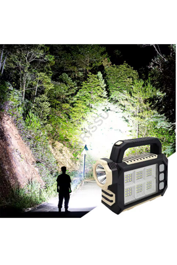 Usb Çıkış Ultra Güçlü Ledli Şarjlı Fener Işıldak - 4