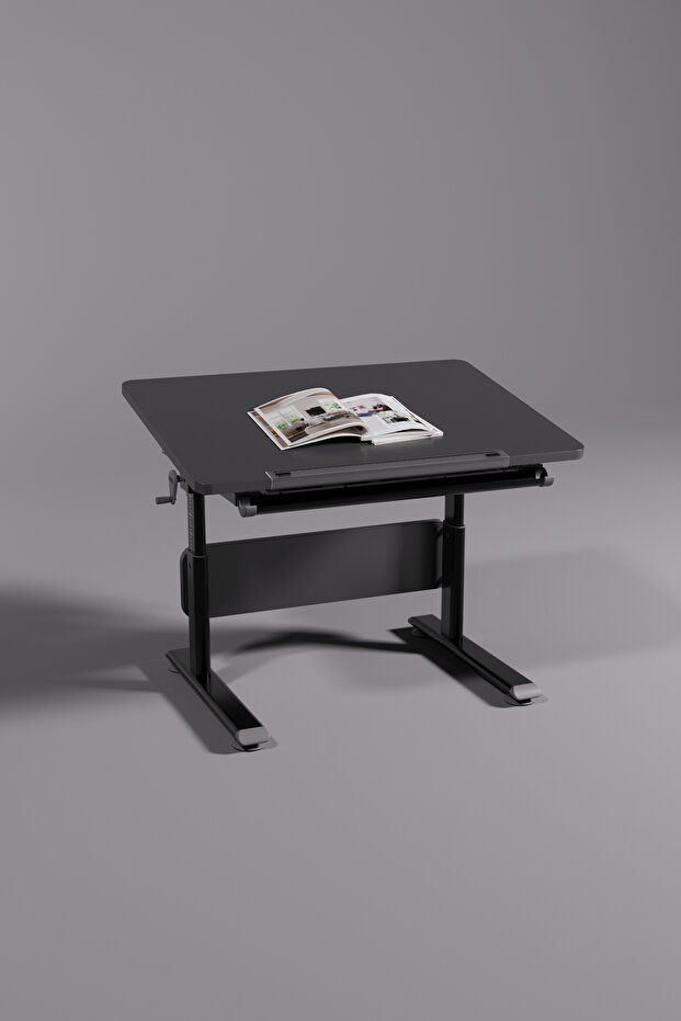 Mini Vega Simple Çalışma Masası, Yükseklik Ayarlı Çalışma Masası, Çocuk Ders Çalışma Masası Antrasit - 1