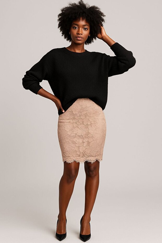 Dantel Mini Etek - 1