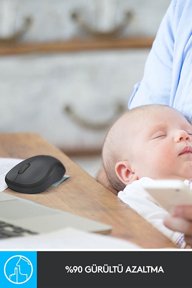 B220 Sessiz Kompakt Kablosuz Mouse Siyah 910-004881 - 2