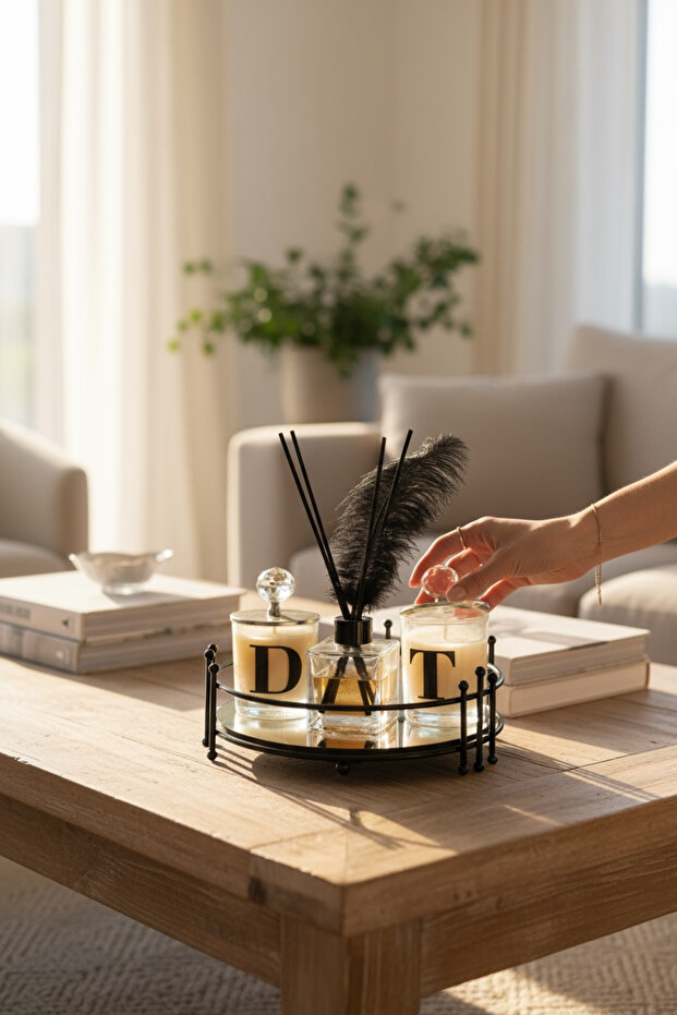 SİYAH MAKYAJ ORGANİZERİ -AYNALI - 1